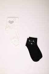 Set di due paia di calzini con strass