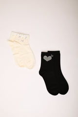 Set di due paia di calzini con strass