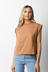 T-shirt con maniche ad aletta