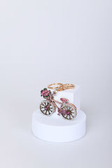 Portachiavi con bicicletta in strass
