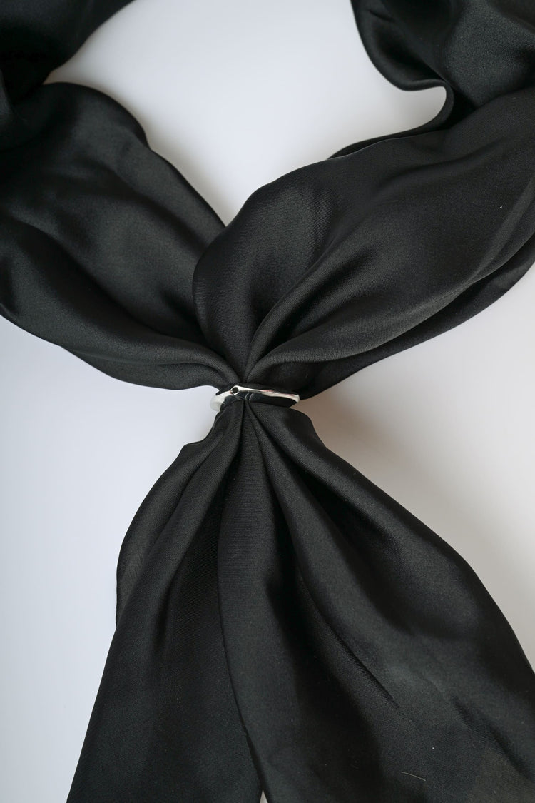 Foulard in raso a tinta unita