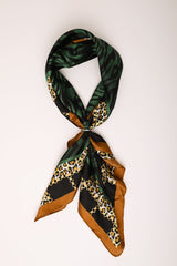 Foulard a stampa animalier mix con anello