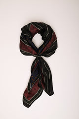 Foulard a stampa righe multicolor con anello