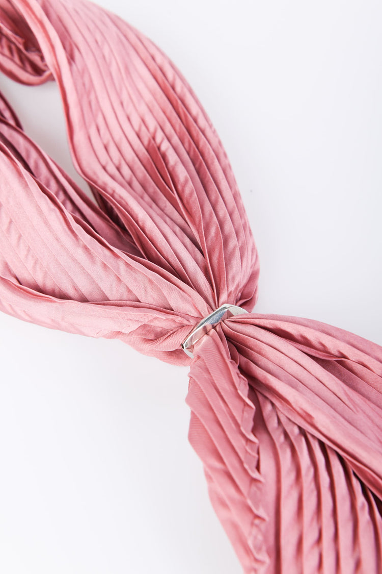 Foulard in raso plissé