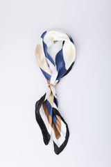 Foulard in raso a righe