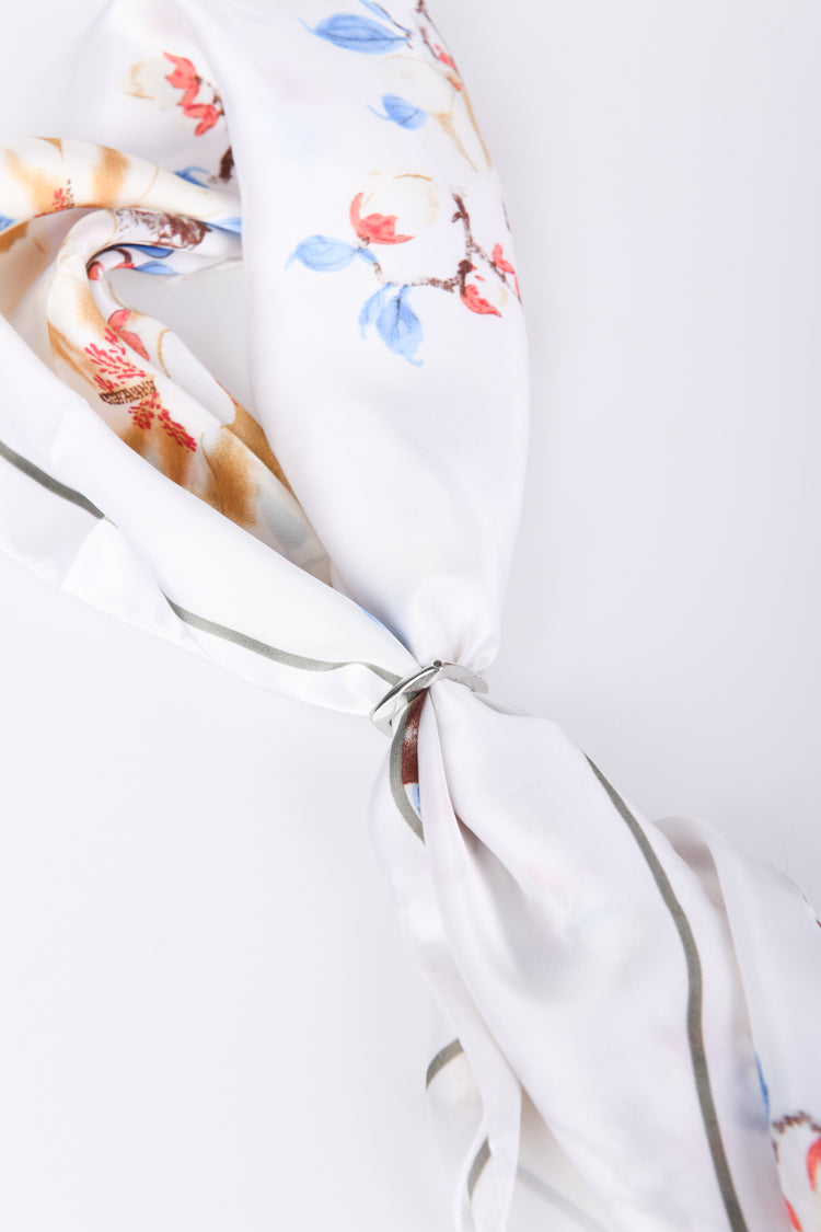 Foulard a stampa floreale