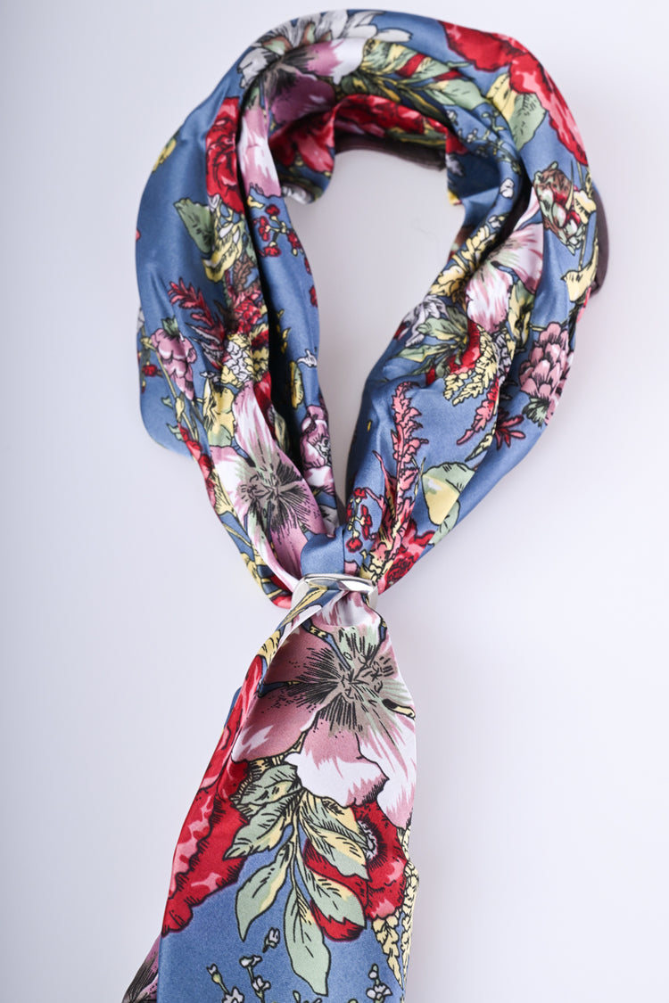 Foulard a stampa floreale