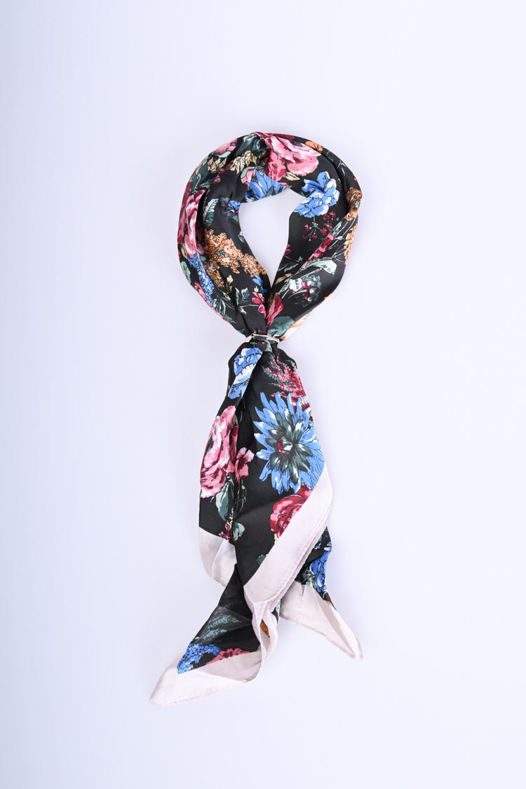 Foulard a stampa floreale