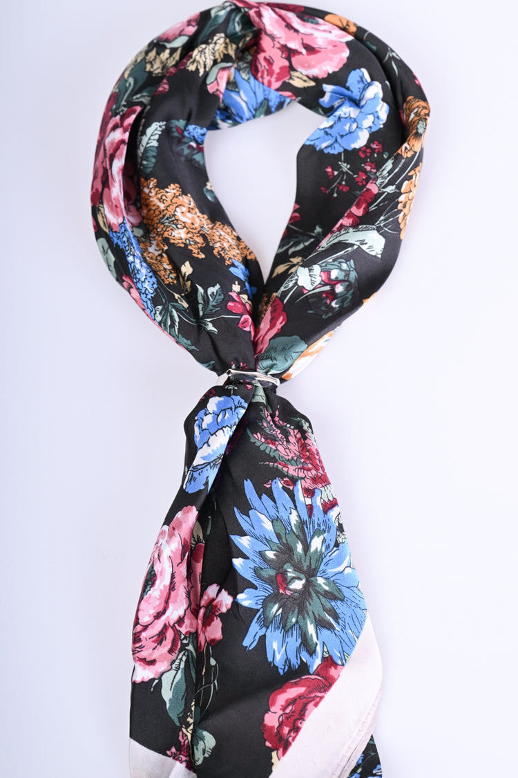Foulard a stampa floreale