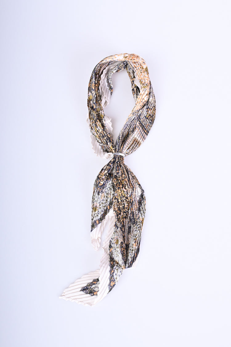 Foulard plissé a stampa etnica