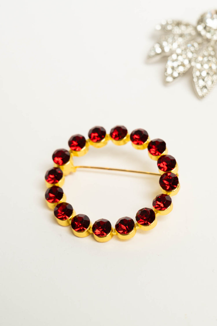 Set da tre spille con strass multicolor