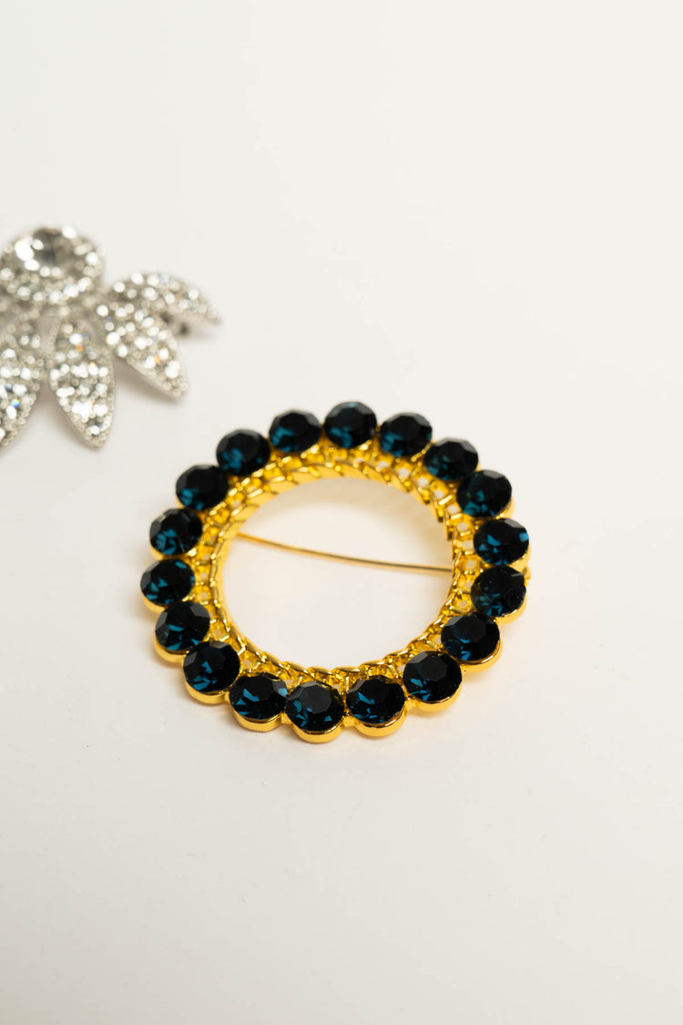 Set da tre spille con strass multicolor