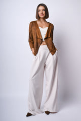 Giacca morbida in faux suede