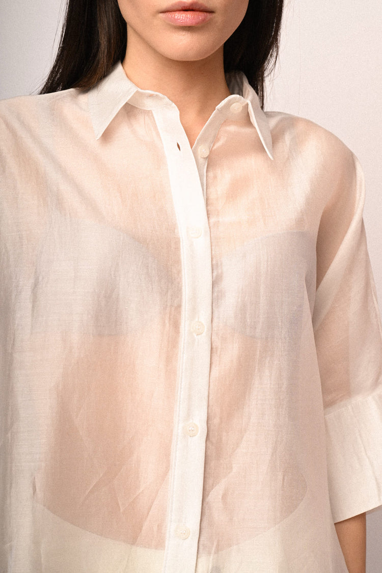 Camicia in organza misto lyocell