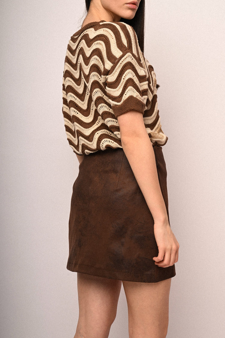 Minigonna in similpelle vintage