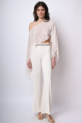 Pantaloni in cady a zampa