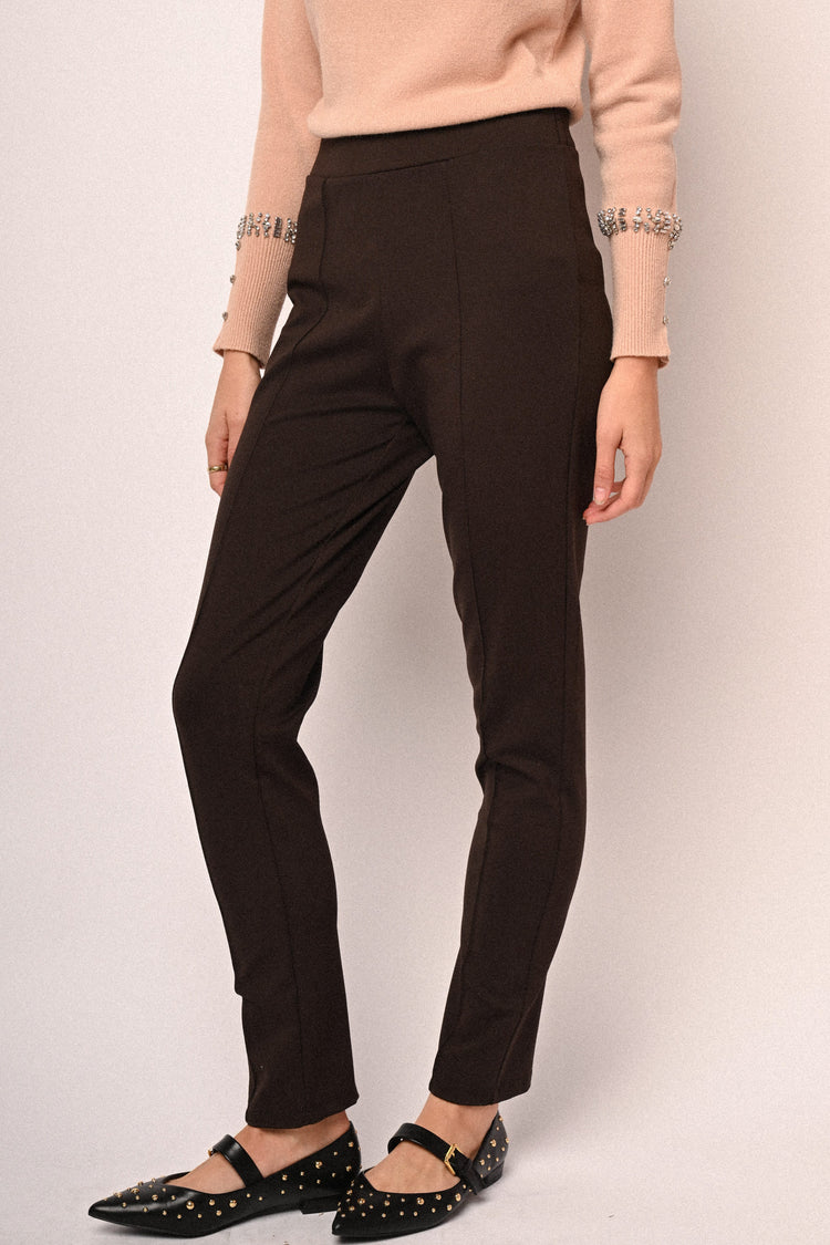 Leggings misto viscosa con impuntura