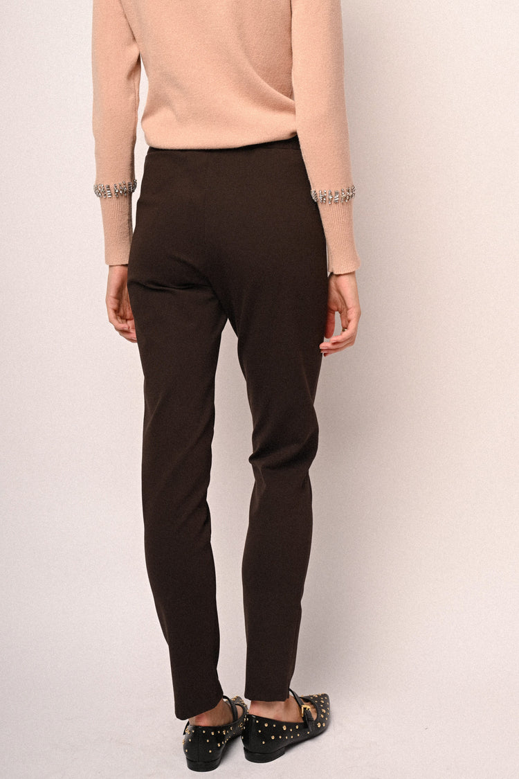 Leggings misto viscosa con impuntura