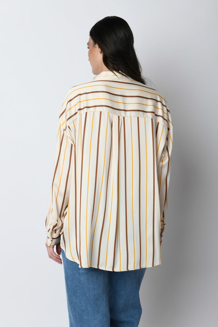 Camicia in viscosa a righe