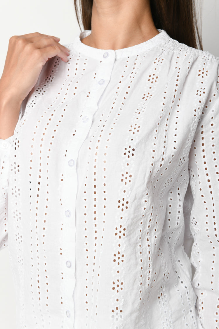 Camicia in pizzo sangallo
