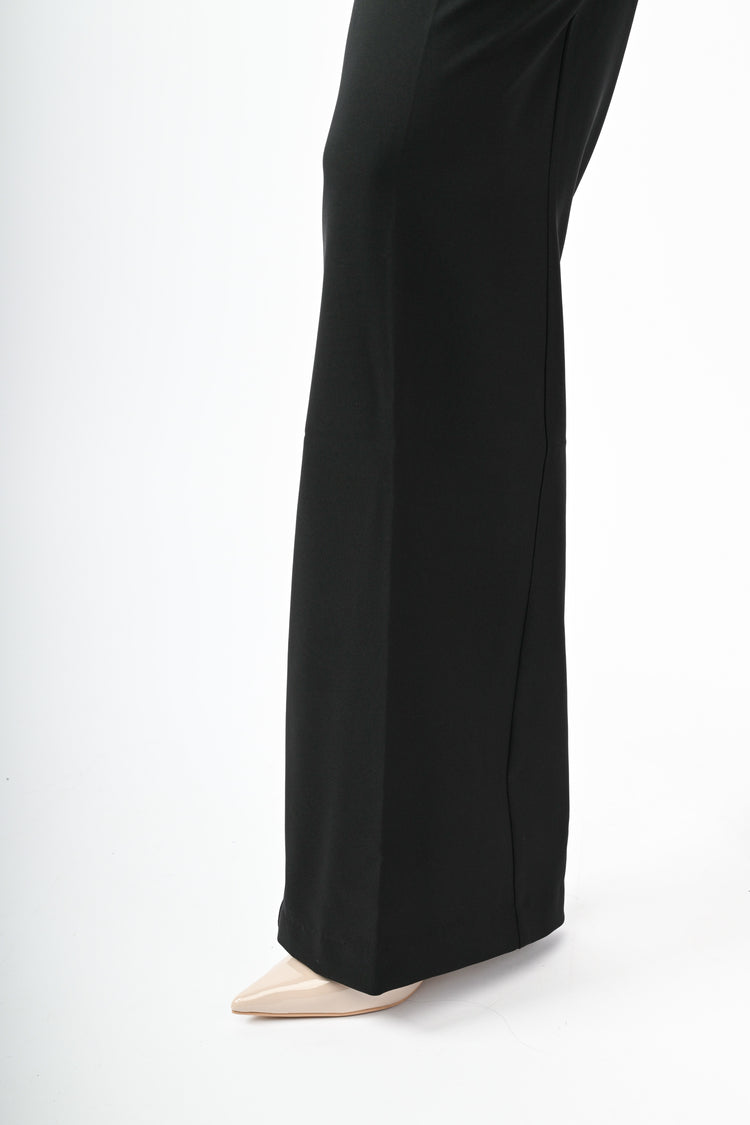 Pantaloni palazzo con piega stirata