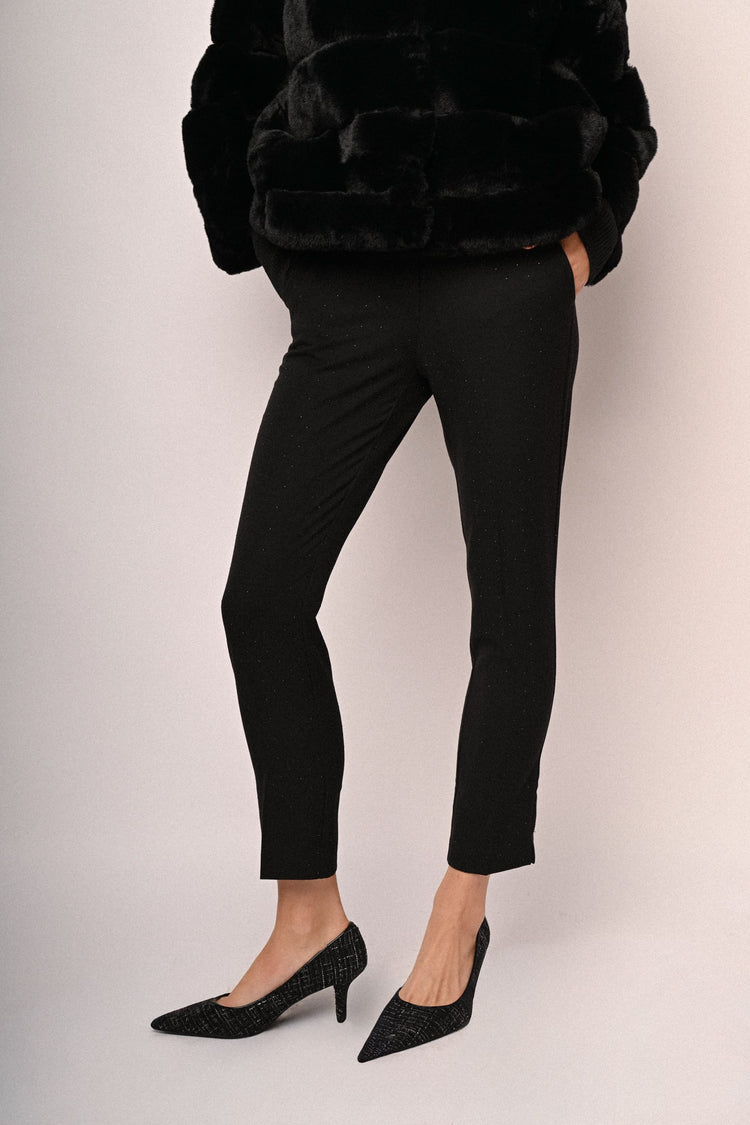 Pantaloni a sigaretta con strass