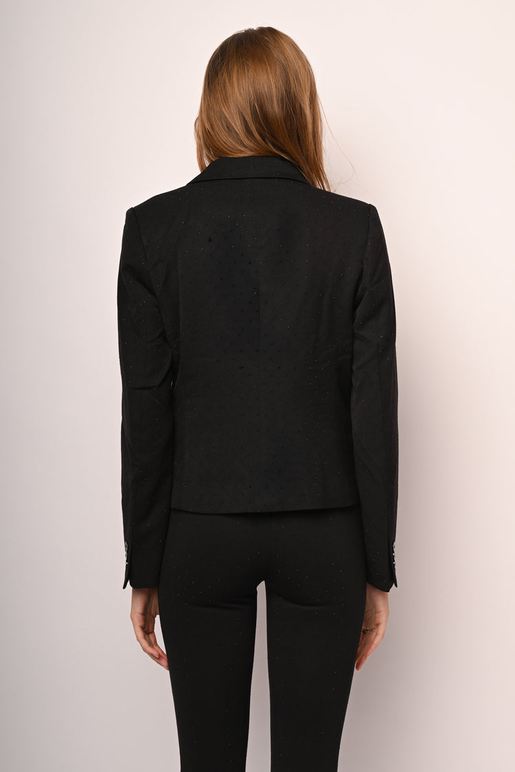 Blazer monopetto con strass