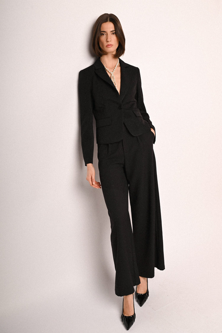 Pantaloni palazzo con glitter