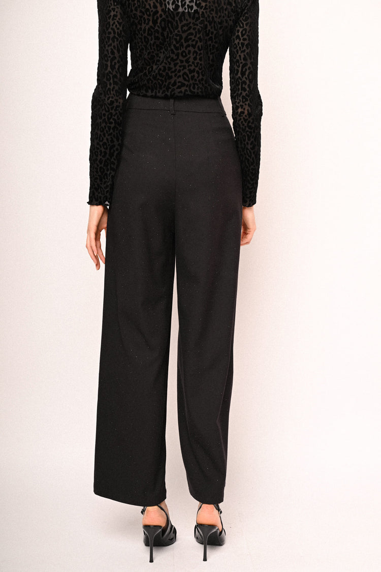 Pantaloni palazzo con glitter