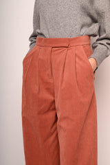 Pantaloni palazzo in velluto a coste