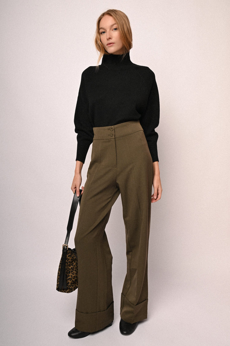 Pantaloni palazzo a vita alta