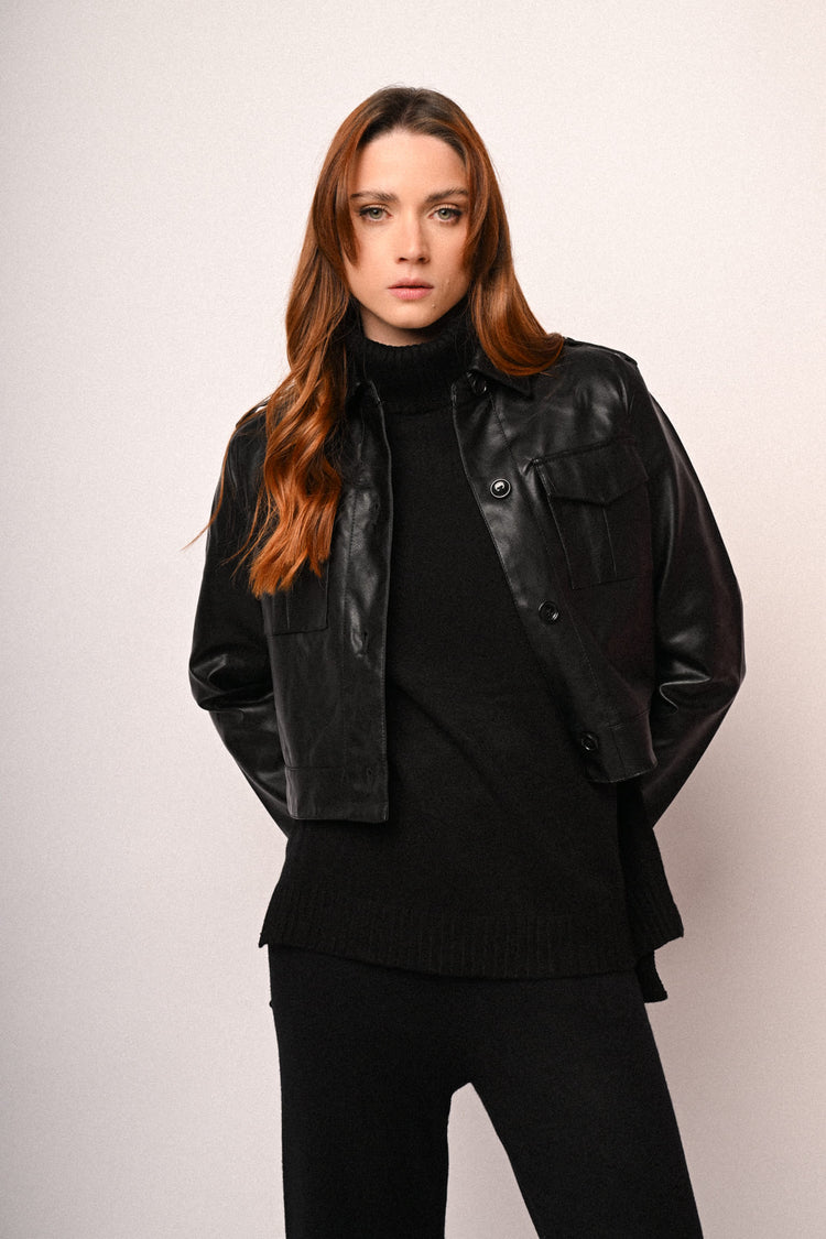 Bomber in similpelle