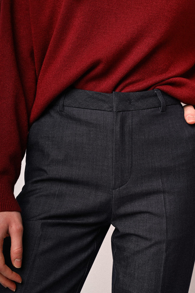 Pantaloni basic effetto denim