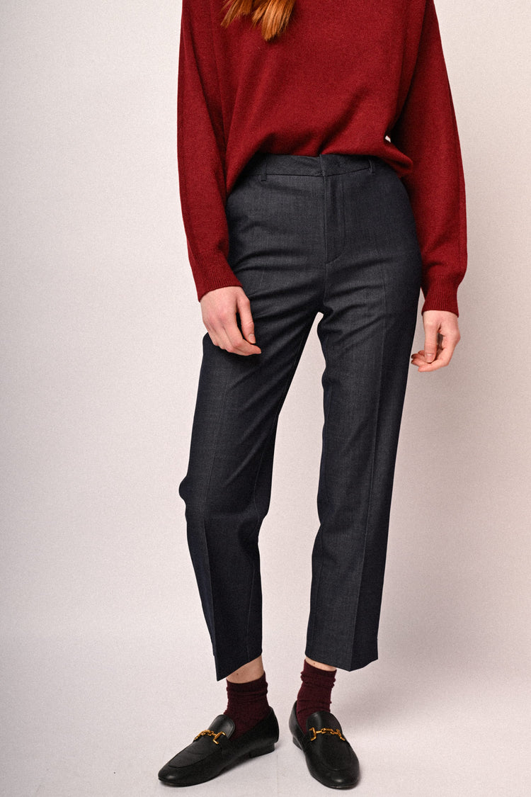 Pantaloni basic effetto denim