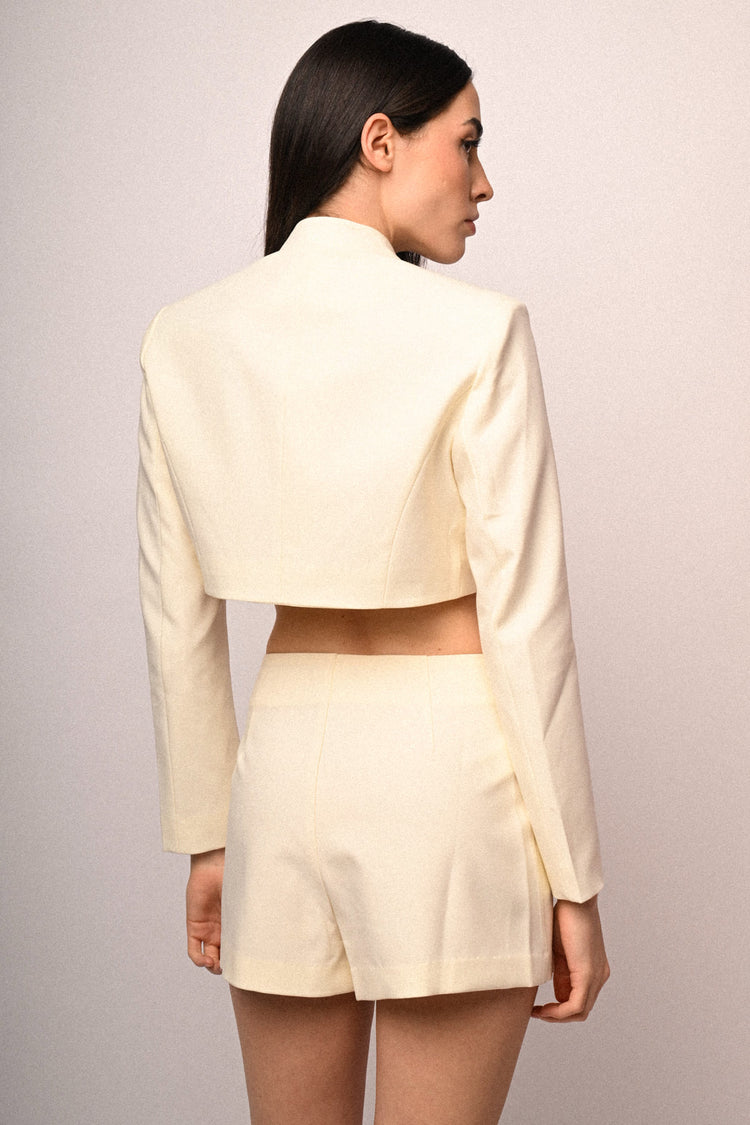 Bolero con nastro in raso