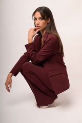 Blazer basic monopetto bordeaux