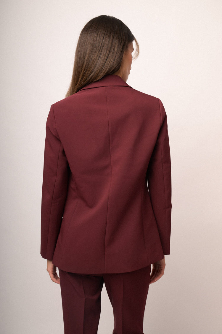 Blazer basic monopetto bordeaux