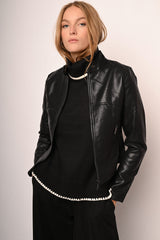 Giacca stile biker in similpelle