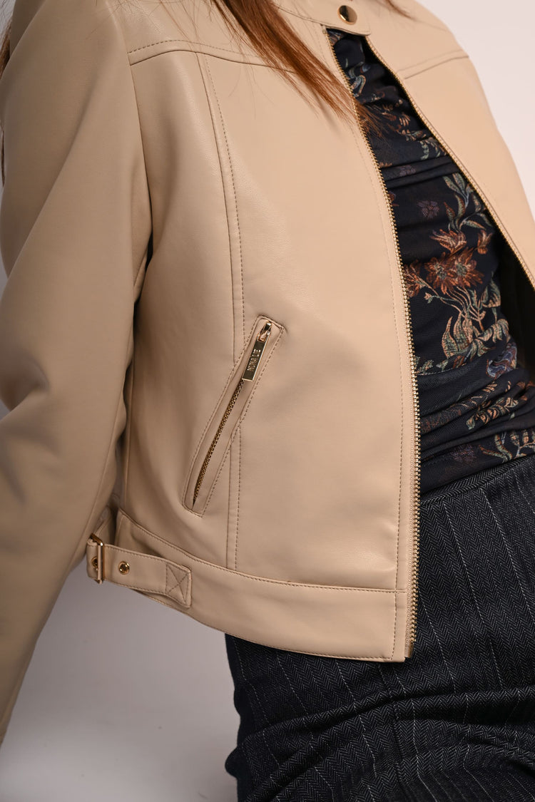 Giacca biker in similpelle