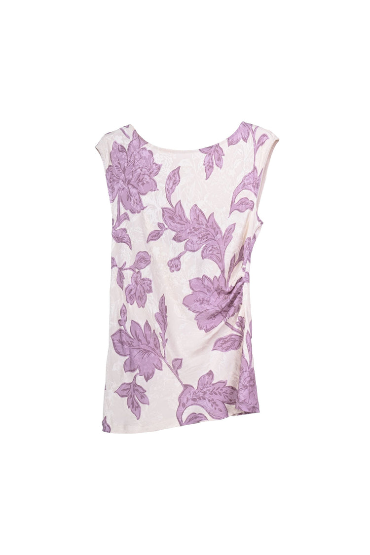 Top in jacquard floreale
