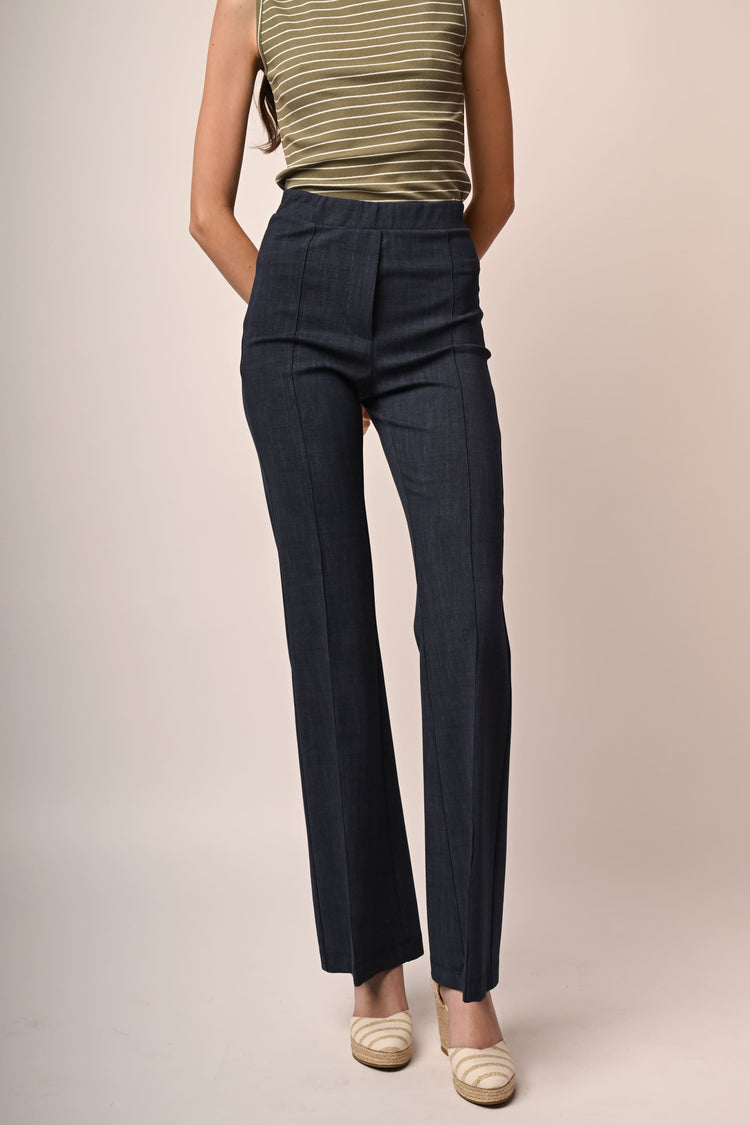 Pantaloni svasati misto viscosa