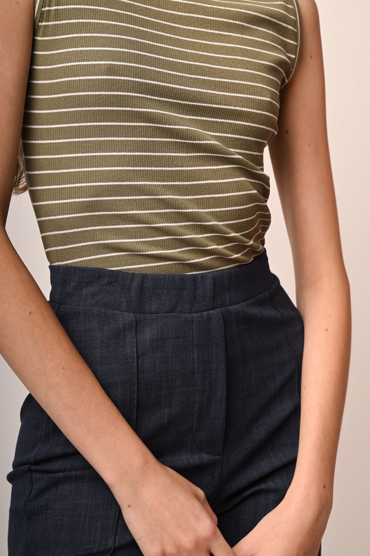 Pantaloni svasati misto viscosa