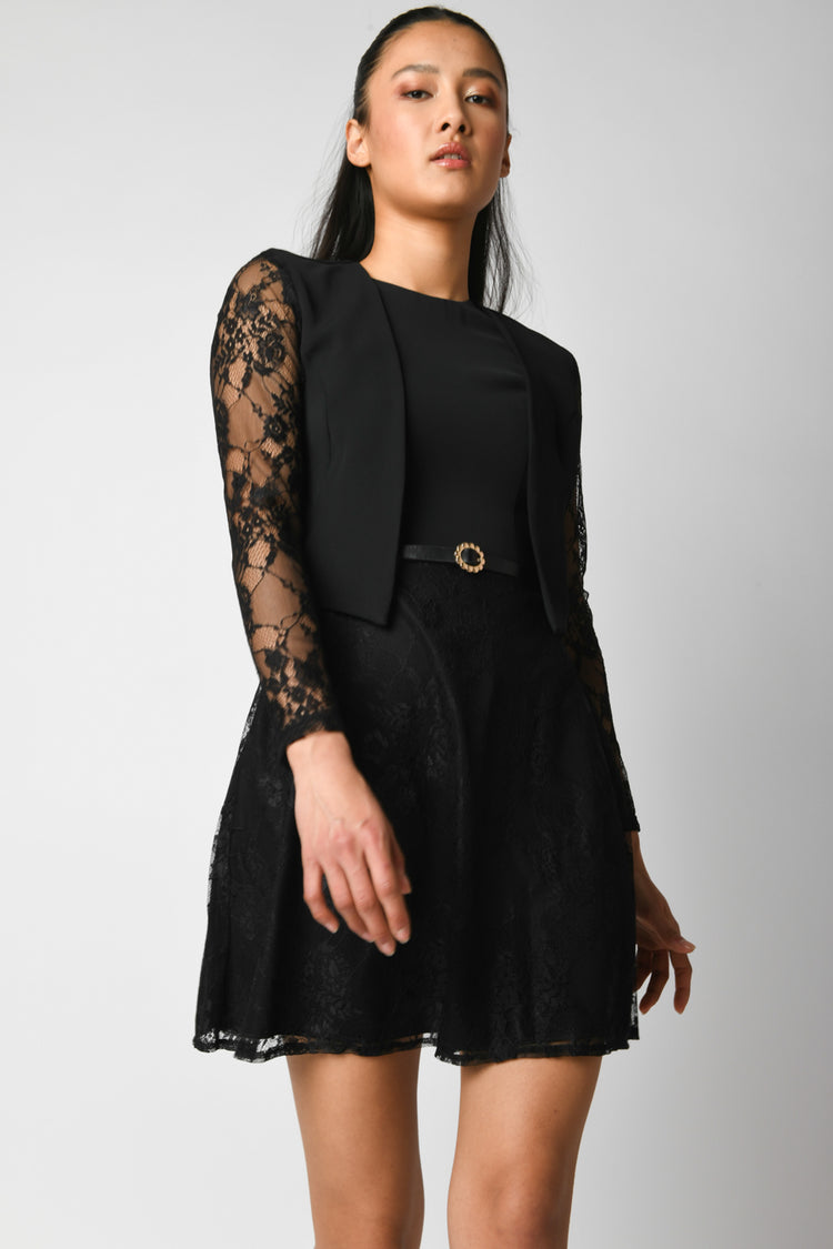 Bolero con maniche in pizzo