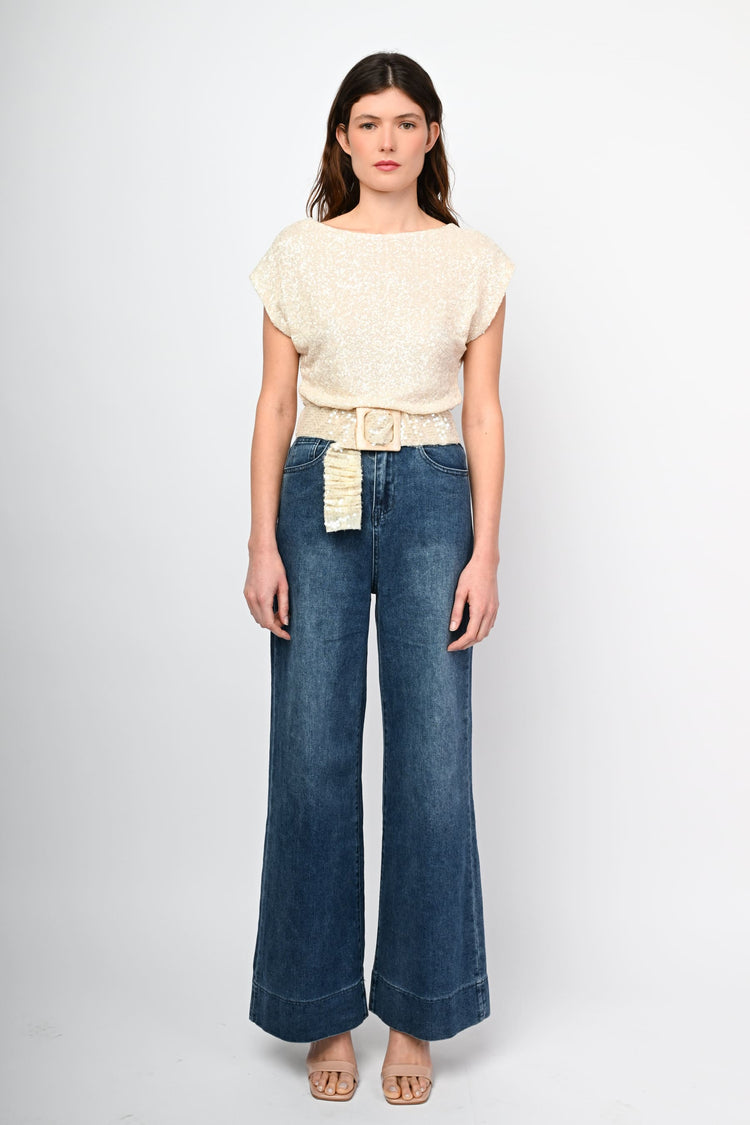 Top con paillettes