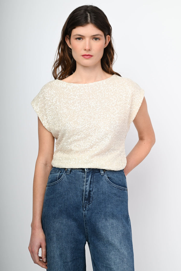 Top con paillettes