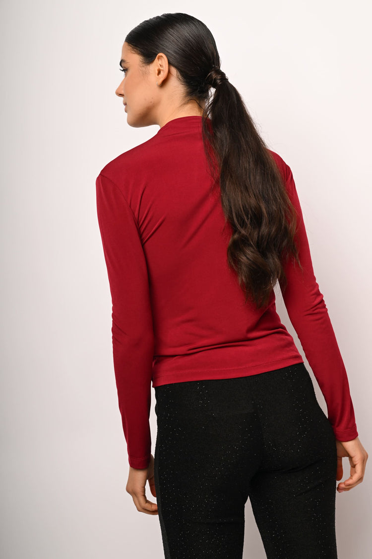 Blusa drappeggiata e arricciata