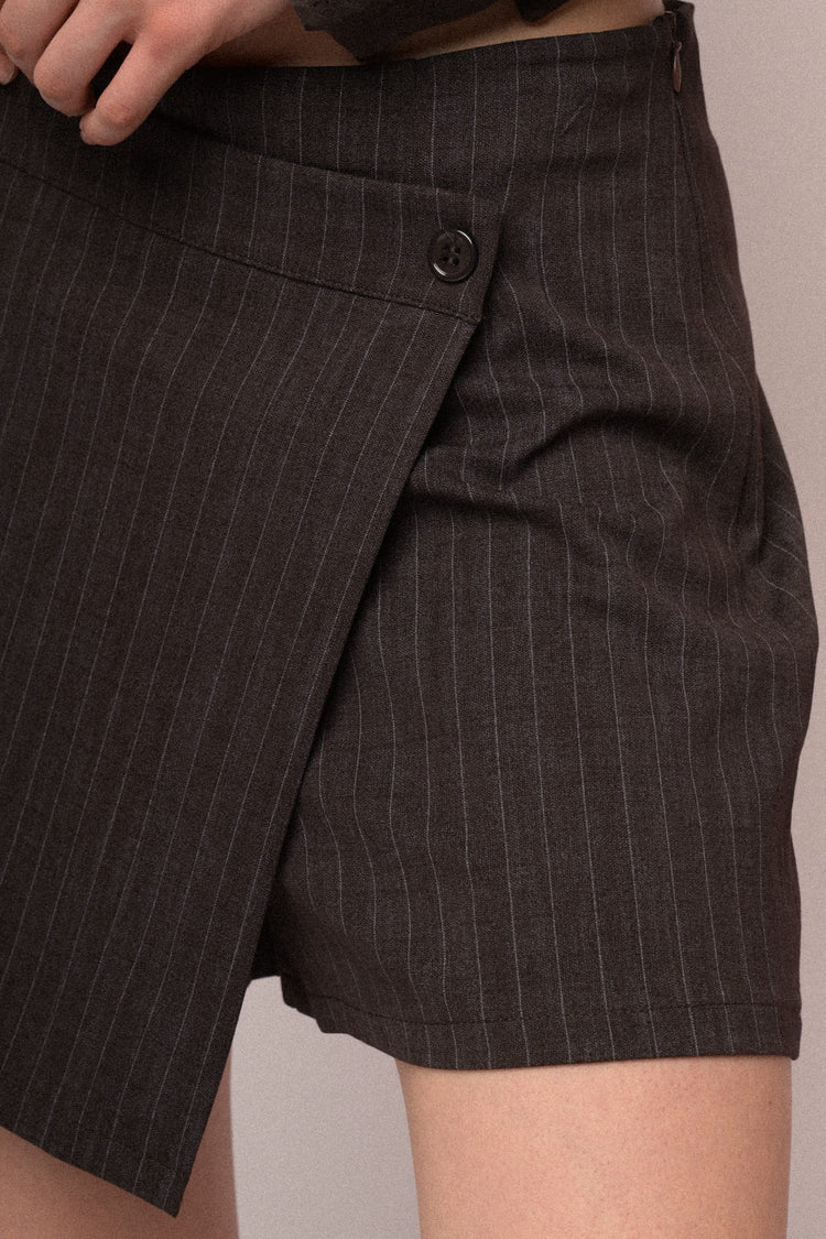 Skort con motivo gessato