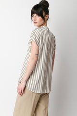 Blusa a stampa righe