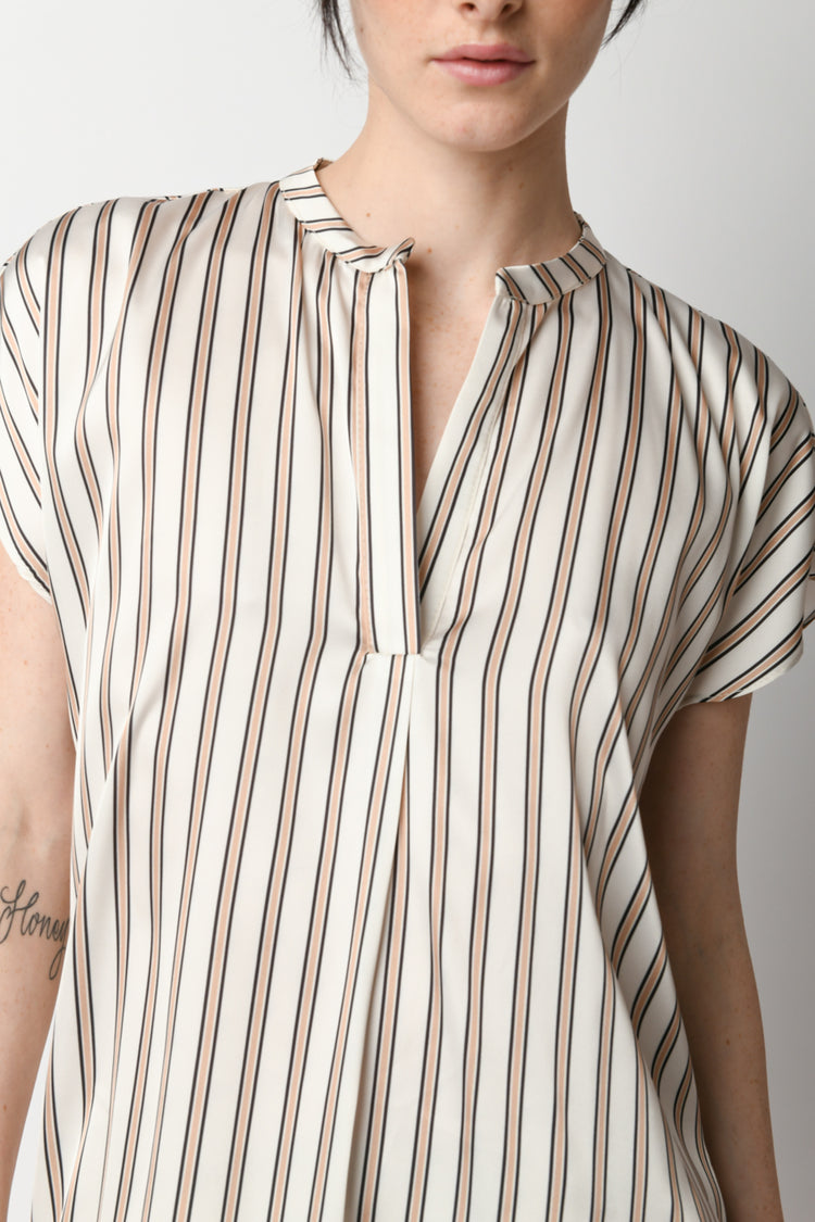 Blusa a stampa righe
