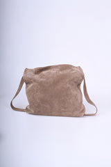 Borsa a zaino in pelle scamosciata